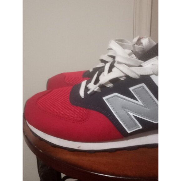 New Balance Shoes Mens 12 D 574 Pebbled Sport Sneakers Red Blue Lace Up ML574SRF - Picture 9 of 14